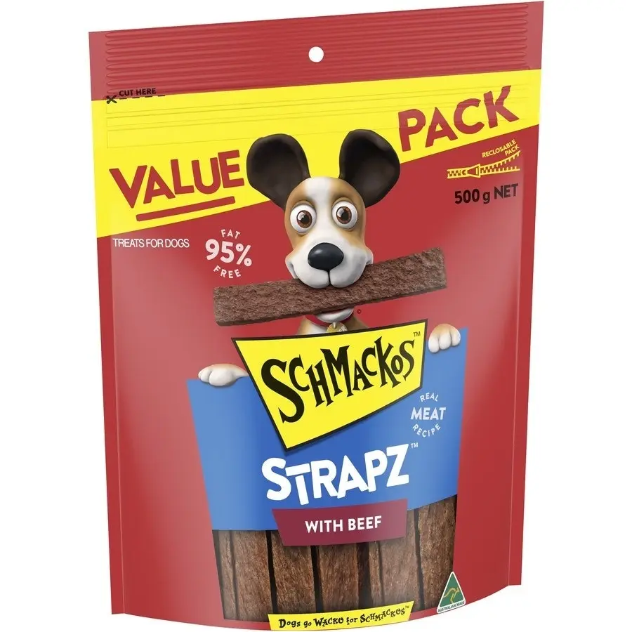 Schmackos Snacks Strapz Beef 500g