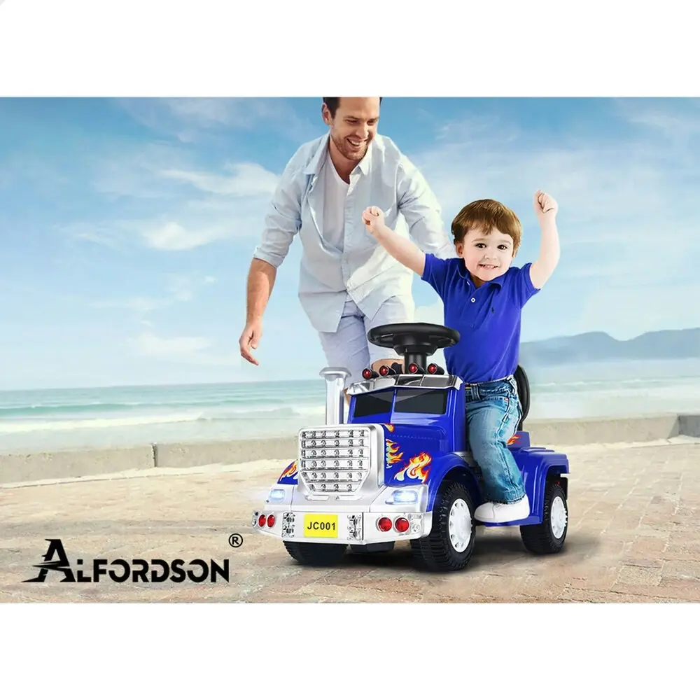 Alfordson Ride On Car Kids Electric Toy Truck 25W Motor w/ LED Lights Blue