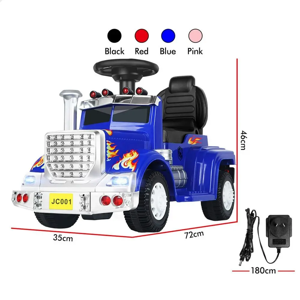 Alfordson Ride On Car Kids Electric Toy Truck 25W Motor w/ LED Lights Blue