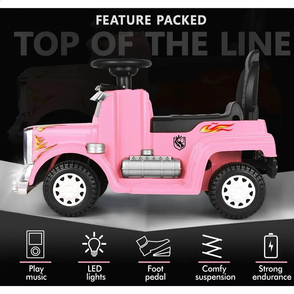 Alfordson Ride On Car Kids Electric Toy Truck 25W Motor w/ LED Lights Pink