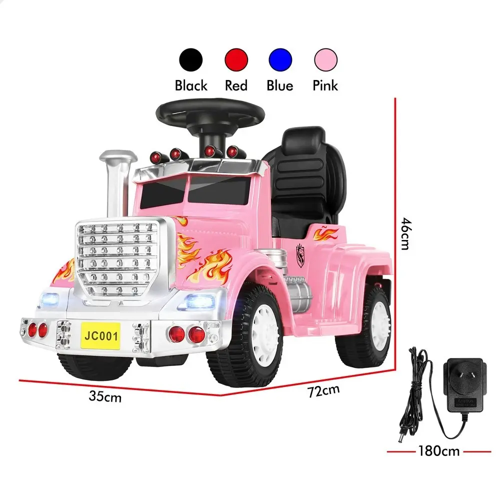 Alfordson Ride On Car Kids Electric Toy Truck 25W Motor w/ LED Lights Pink