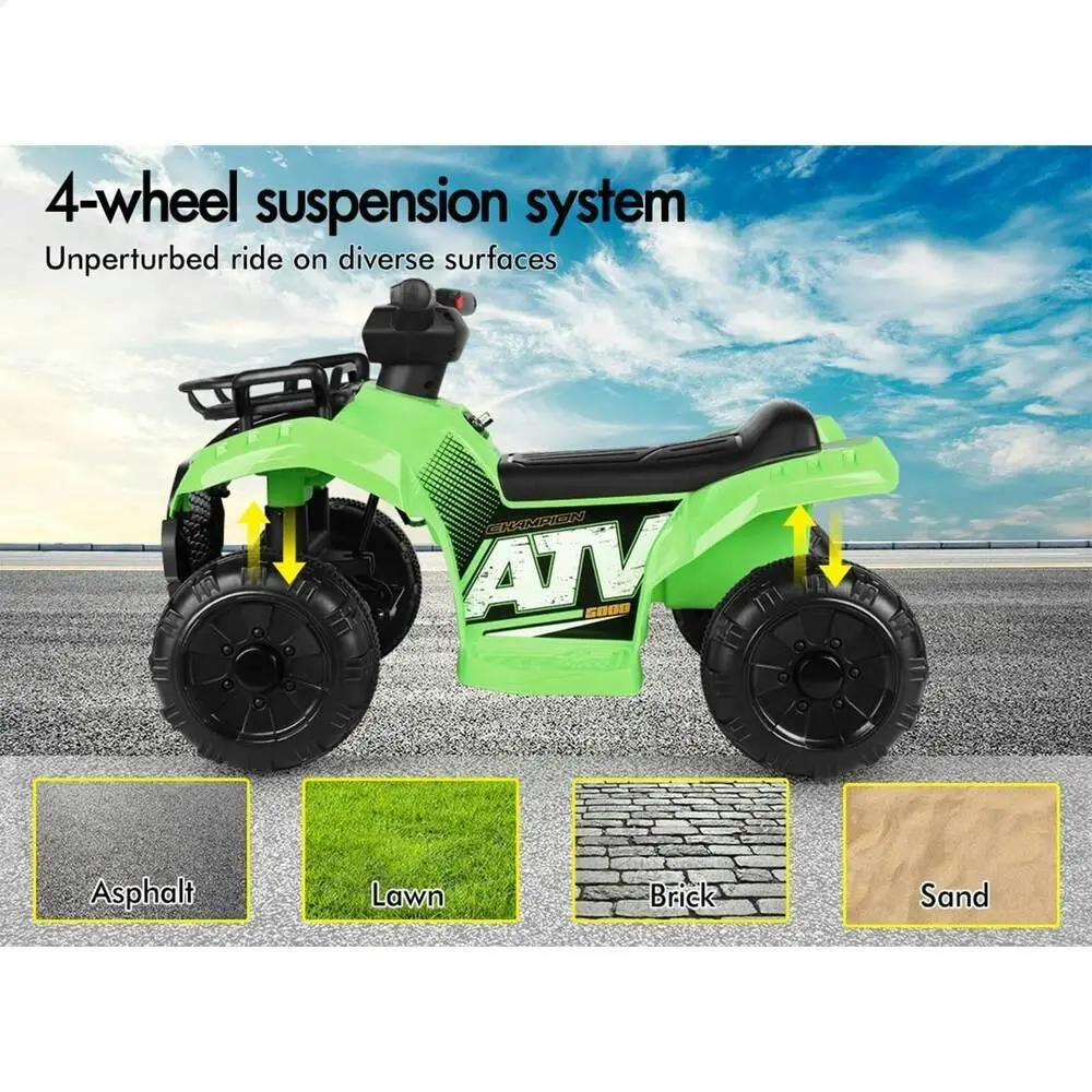 Alfordson Ride On Car Kids Electric ATV Toy With LED Lights Green