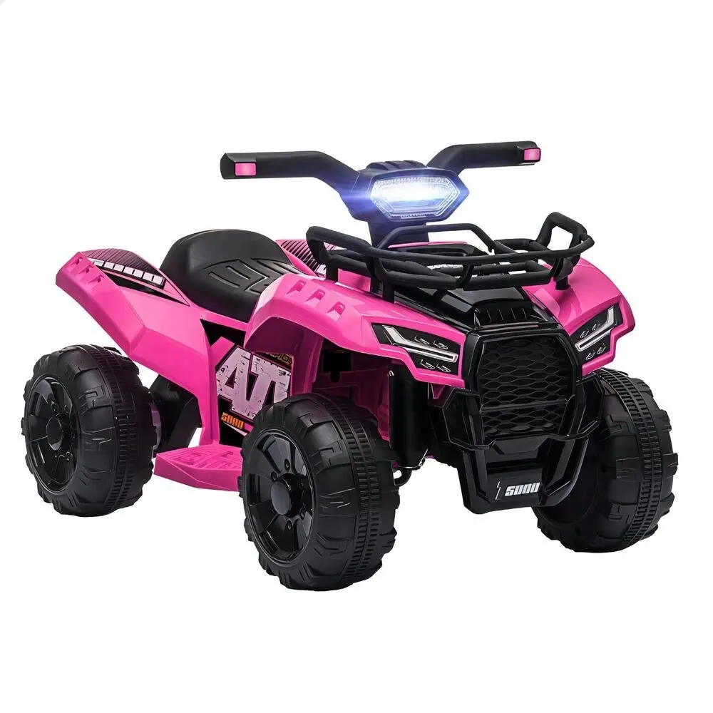 Alfordson Ride On Car Kids Electric ATV Toy With LED Lights Pink