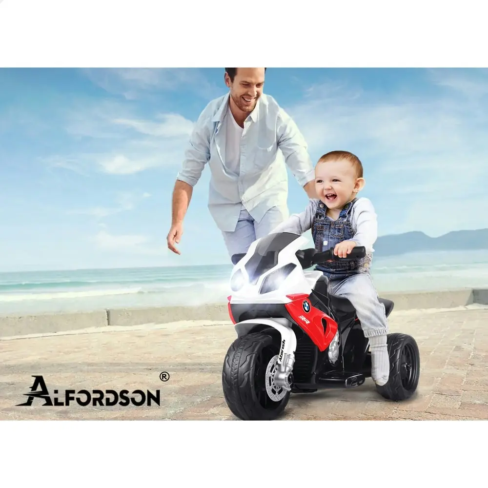 Alfordson Ride On Car Motorcycle Kids Toy BMW Licensed Red