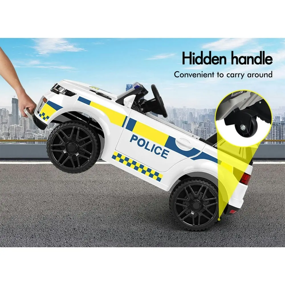 Alfordson Ride On Car Kids Police 12V Electric Toy White