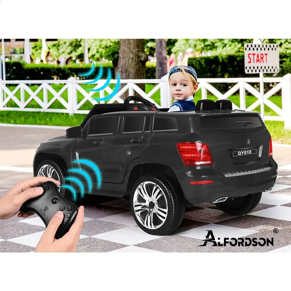 Alfordson Ride On Car Kids 12V Electric W/ Remote LED Light Black