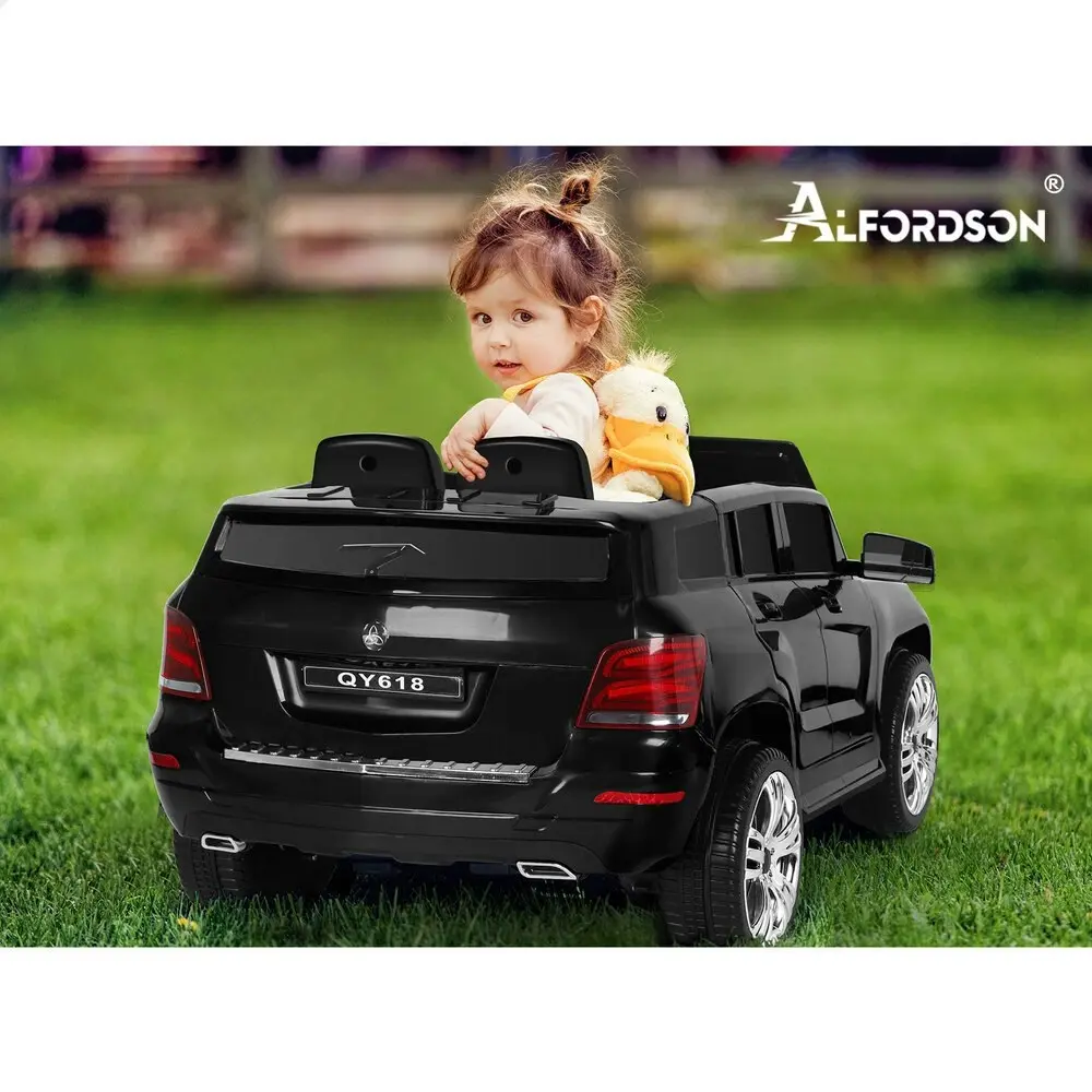 Alfordson Ride On Car Kids 12V Electric W/ Remote LED Light Black