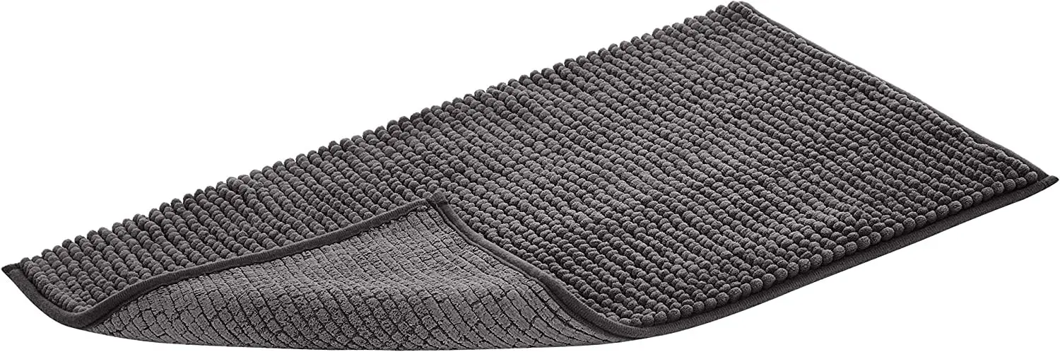 Chenille Bath Mat (Grey, Large)