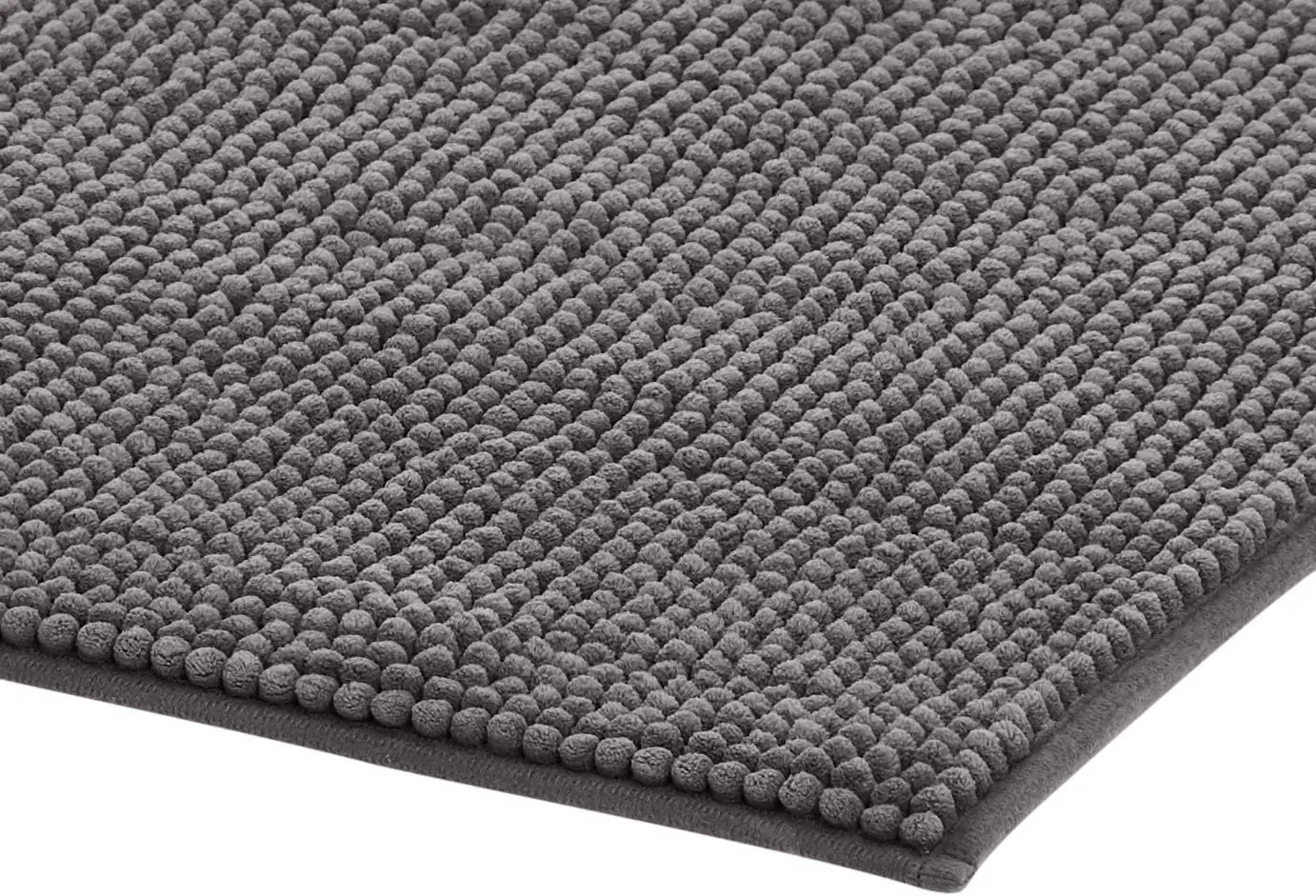 Chenille Bath Mat (Grey, Large)