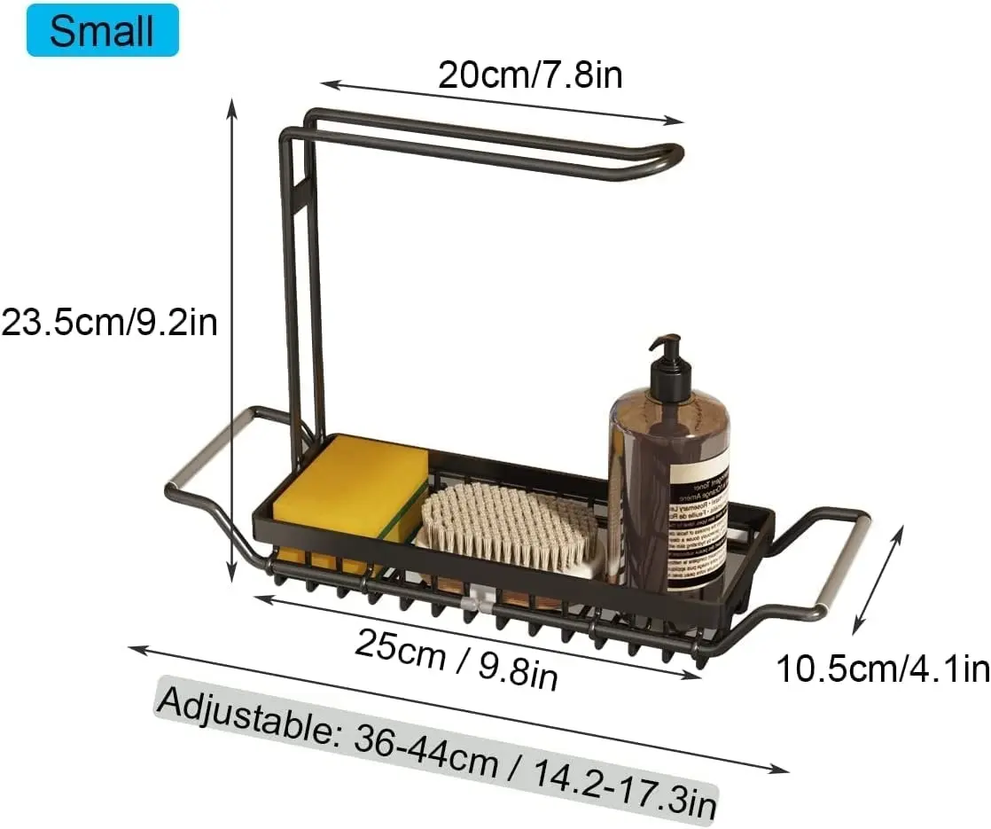 Sponge Holder for Kitchen, Small (Black)