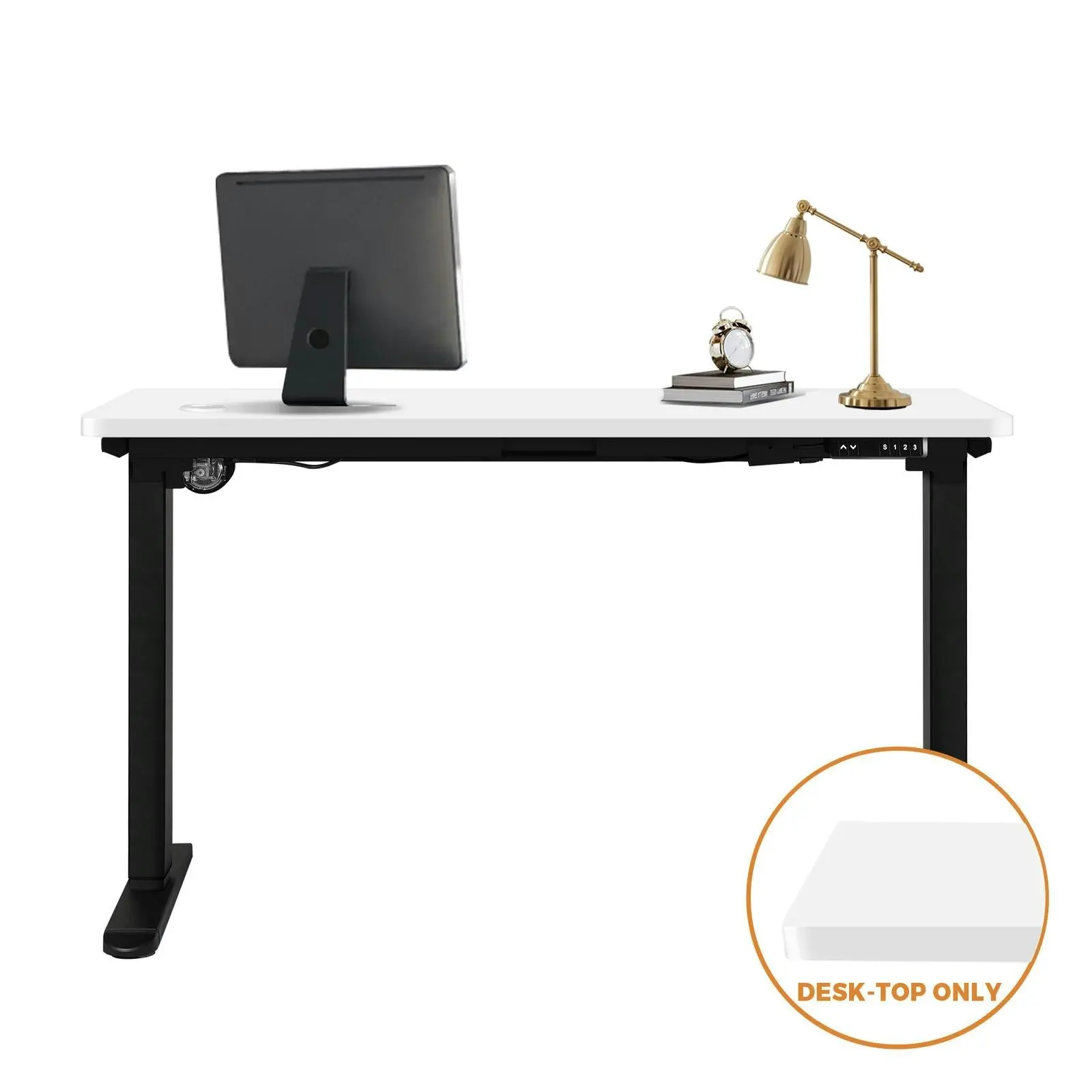 Oikiture 150cm Desk Top Electric Desk Board Computer Table White