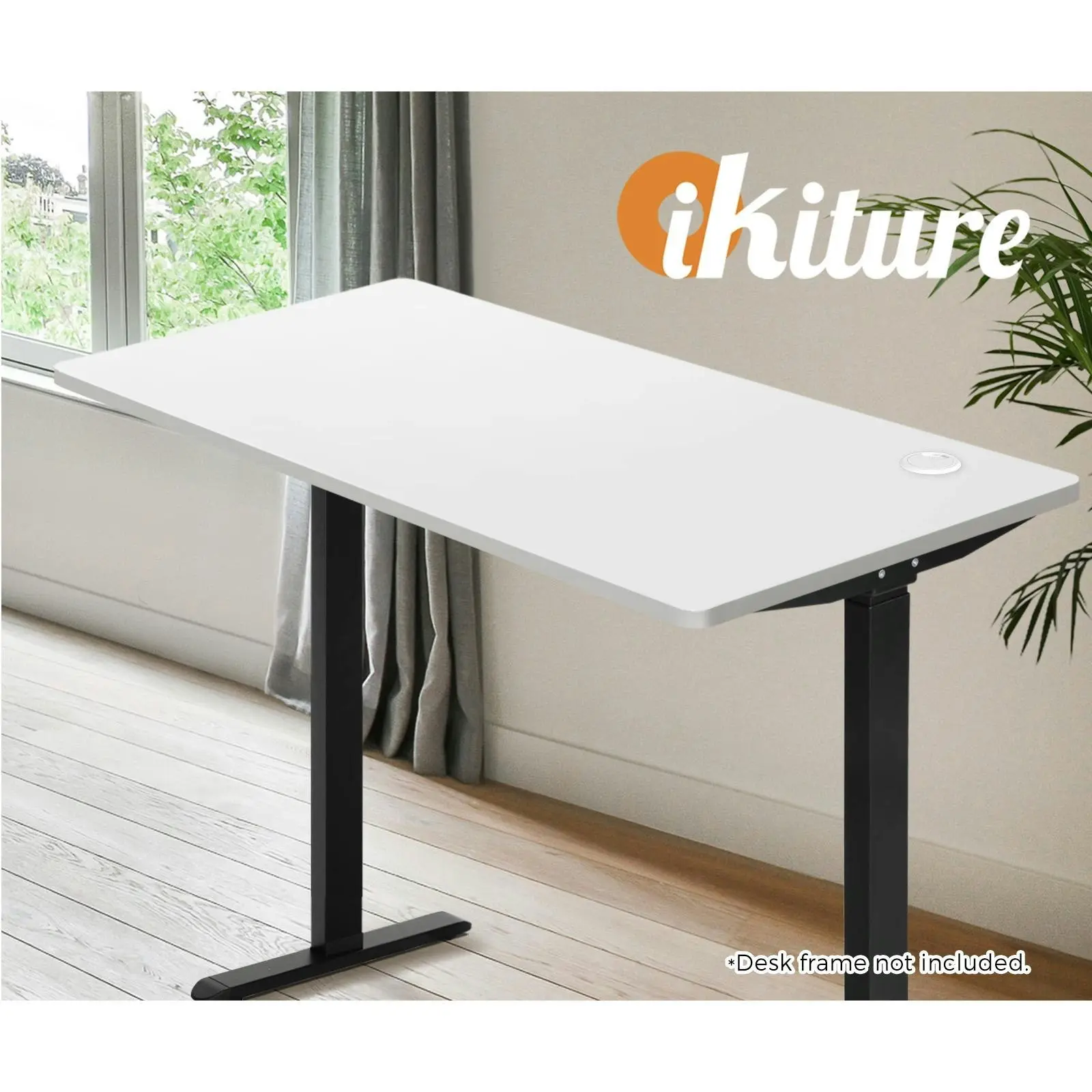 Oikiture 150cm Desk Top Electric Desk Board Computer Table White