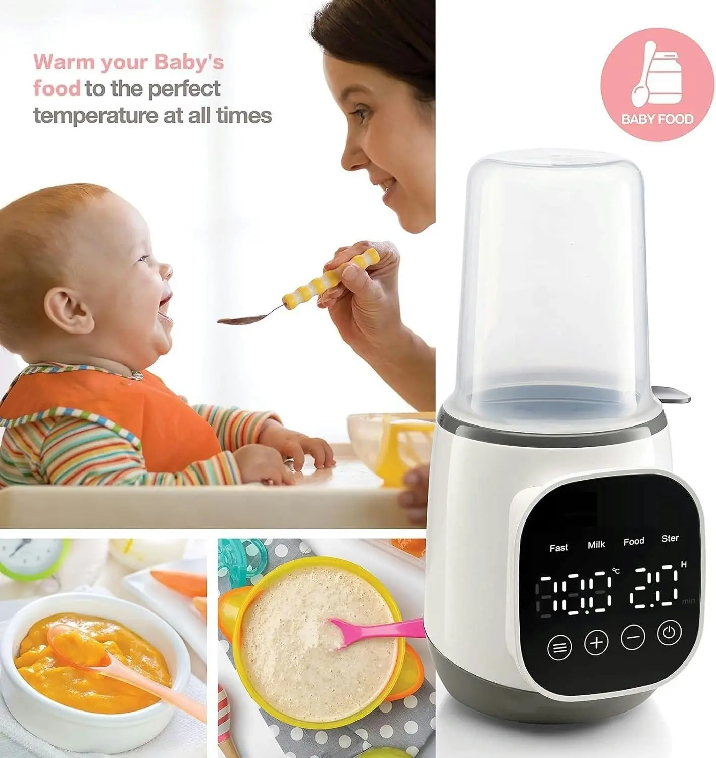 5in1 Baby Bottle Warmer Smart Accurate Temp Control