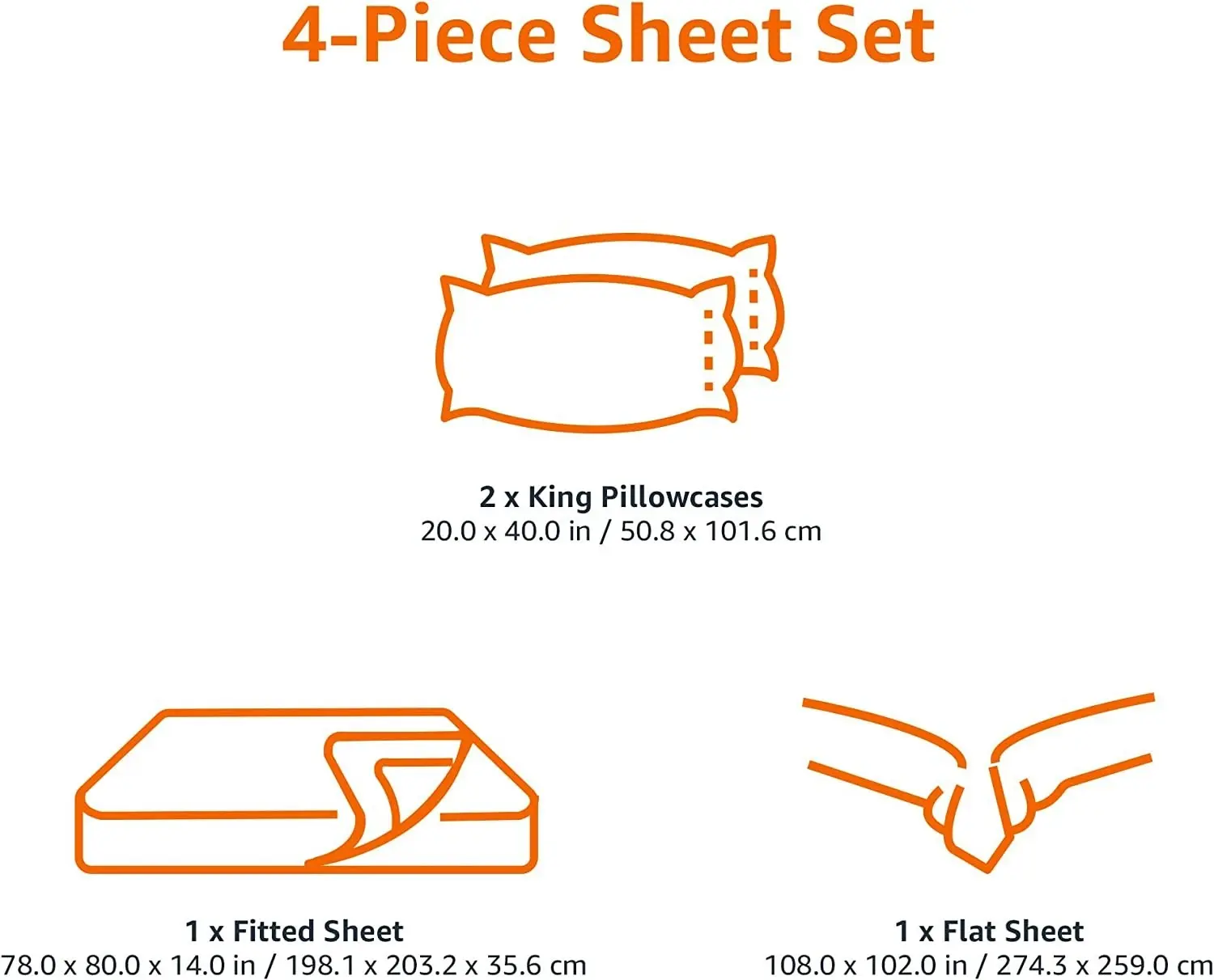 King Size Microfiber Bed Sheet Set Lightweight Super Soft Easy Care, 36 cm Deep Pockets Chocolate