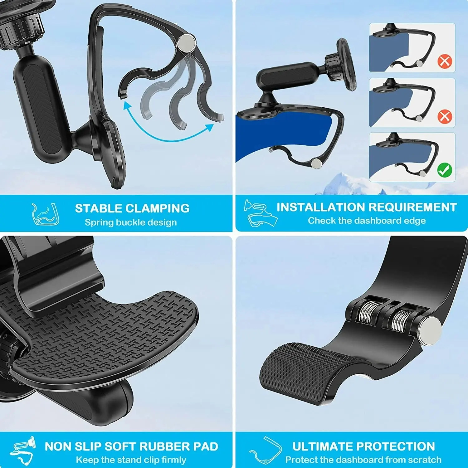 Cell Phone Stand for Car - Magnetic Car Phone Mount Universal Holder iPhone Samsung Huawei Xiaomi