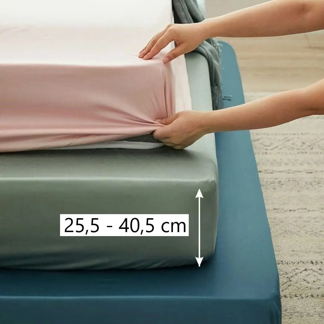 King Single Size 3 Piece Fitted Sheet Set, Extra Deep Pocket, Soft Comfort Breathable Bedding