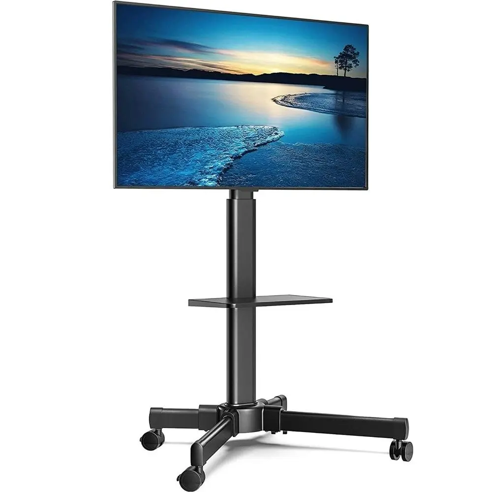 Adjustable Mobile TV Stand with Wheels for 27-55 inch