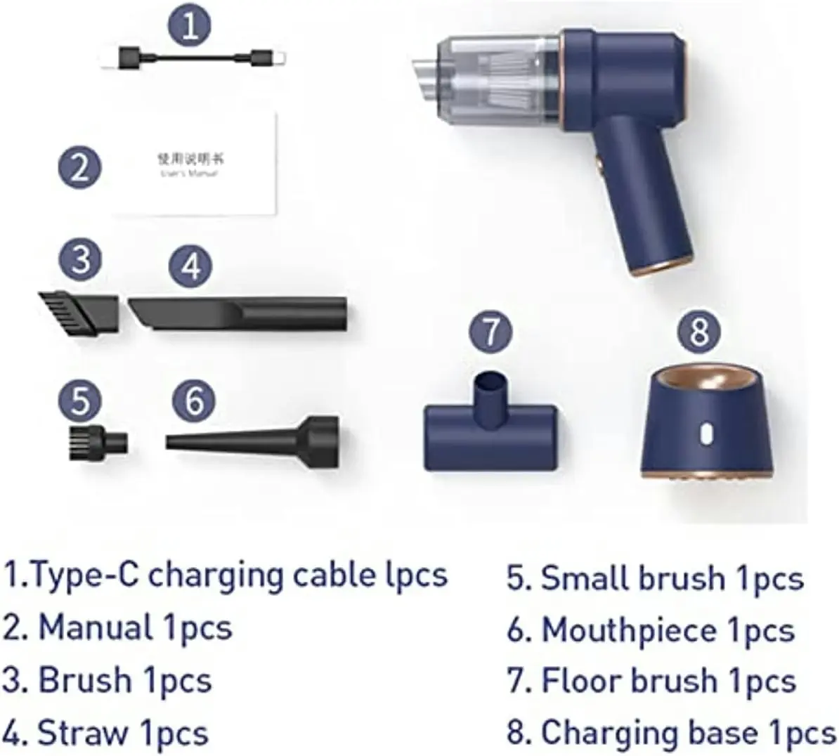 120W Wireless Vacuum Cleaner 10000Pa High Power