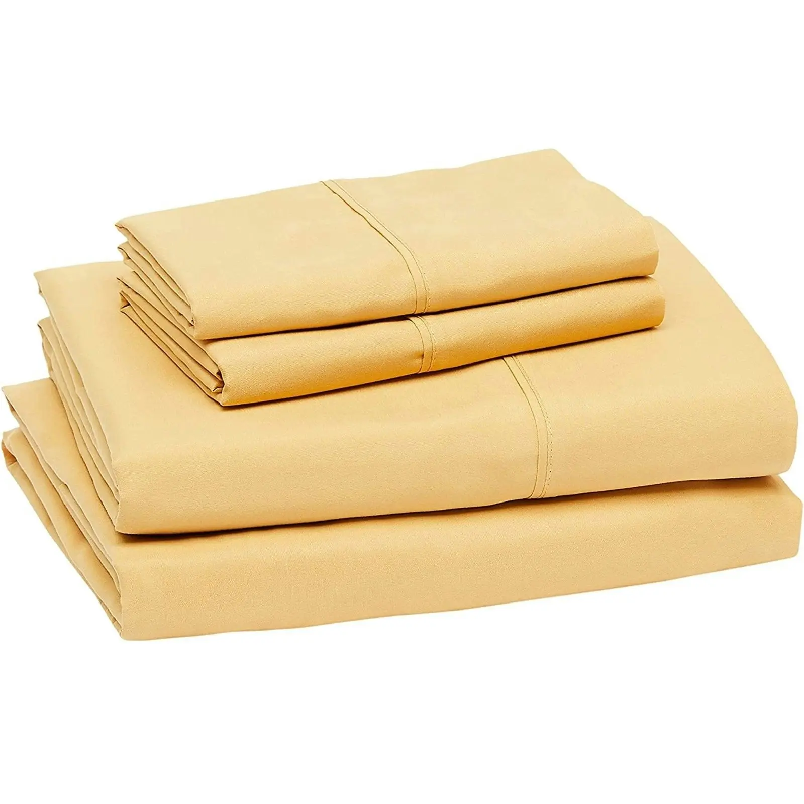 Queen Bed Sheet Set, Lightweight Microfiber, 36 cm Deep Pockets, Mustard Yellow