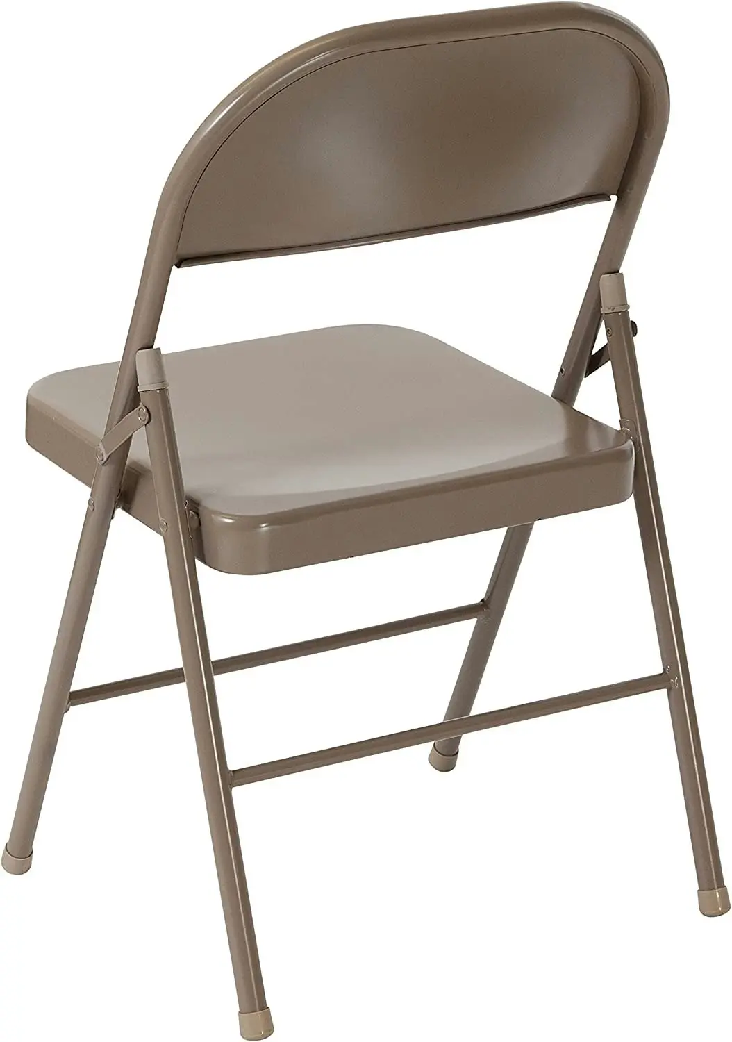 4 Pack Double Braced Folding Chair, Metal, (Beige)