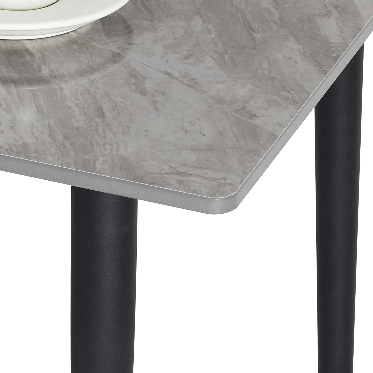 Square Dining table made of Marble (Grey) 80cm