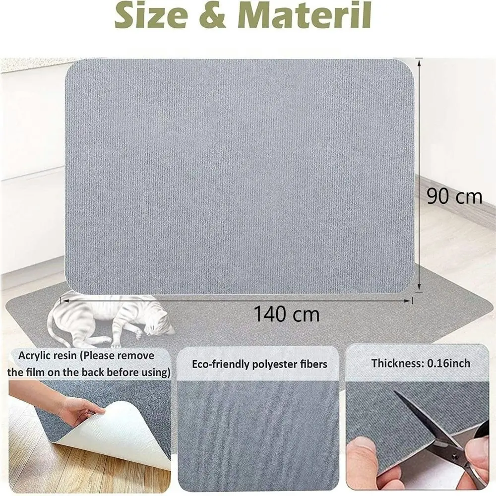 Chair Mat for Rolling Chair,90x140cm, Folded Package (Grey)