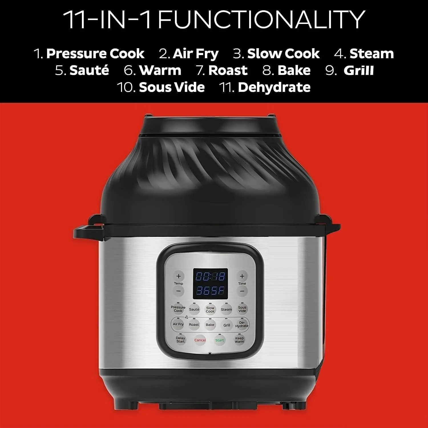 Pot Duo Crisp Air Fryer Multicooker 8L