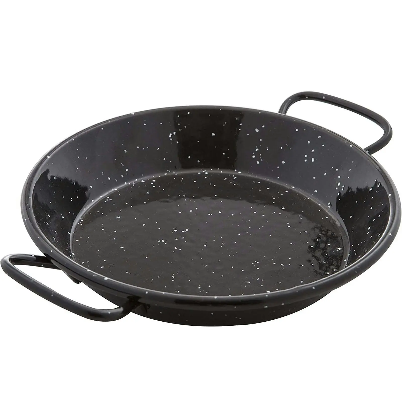 Mini Paella Pan, Alloy Steel, Black, 15 cm