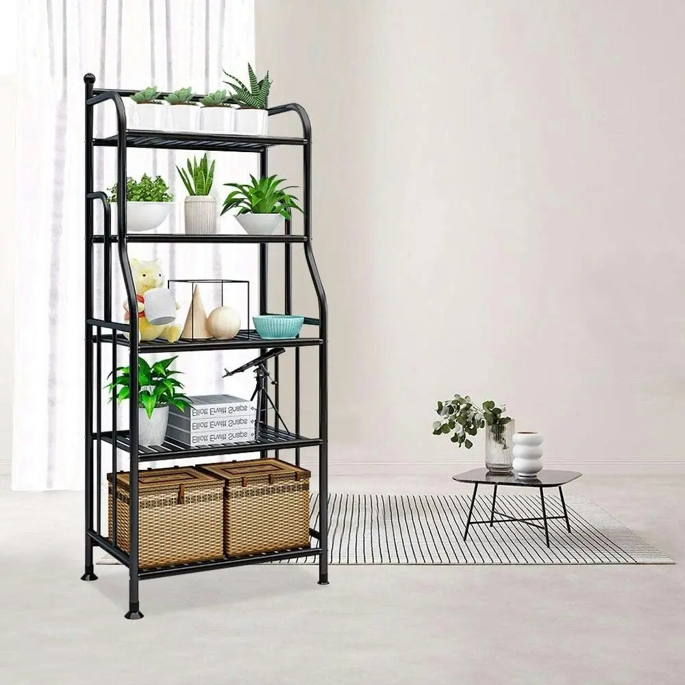 5-Tier Shelving Unit Metal Rack (Black)