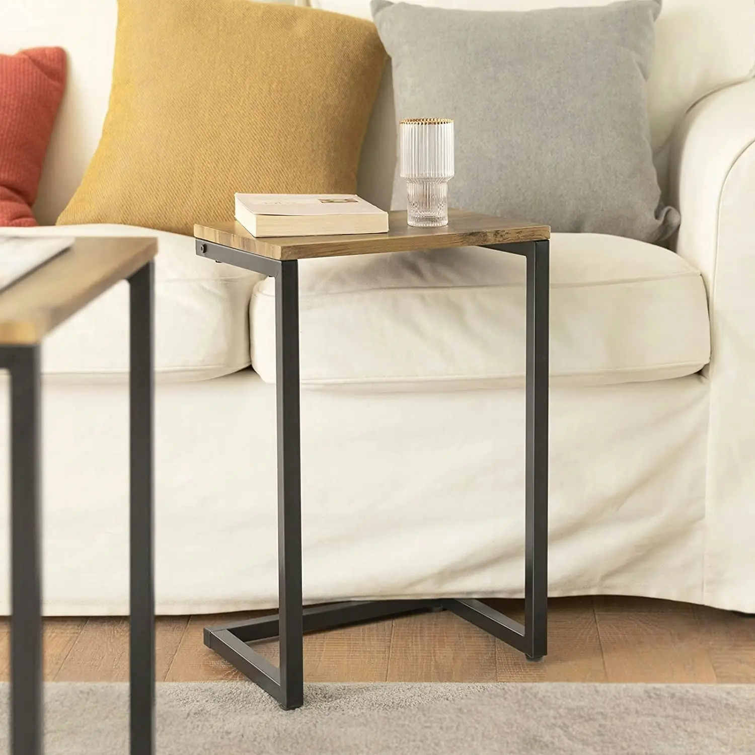 Set of 3 Industrial Style Nesting Side Tables