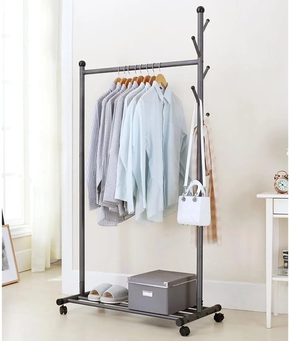 Clothes Rack Hanging Garment Coat Freestanding Hanger Bedroom