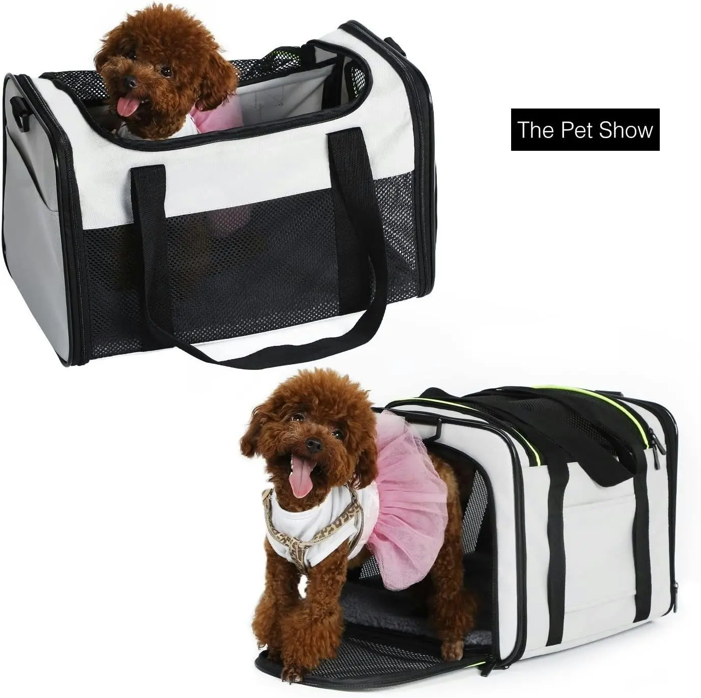 Airline Approved Pet Carriers (Medium, Grey)