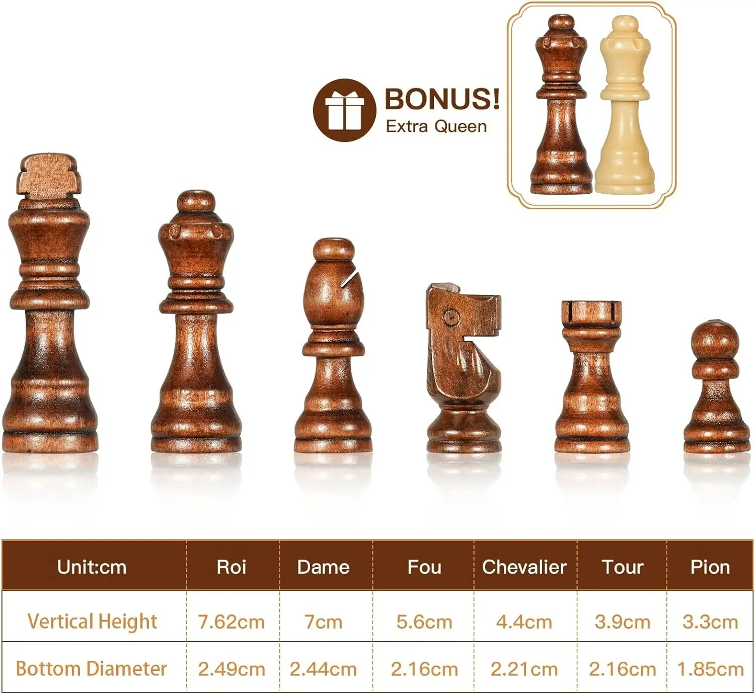 Chess Set Wooden Board Games Kids Adults