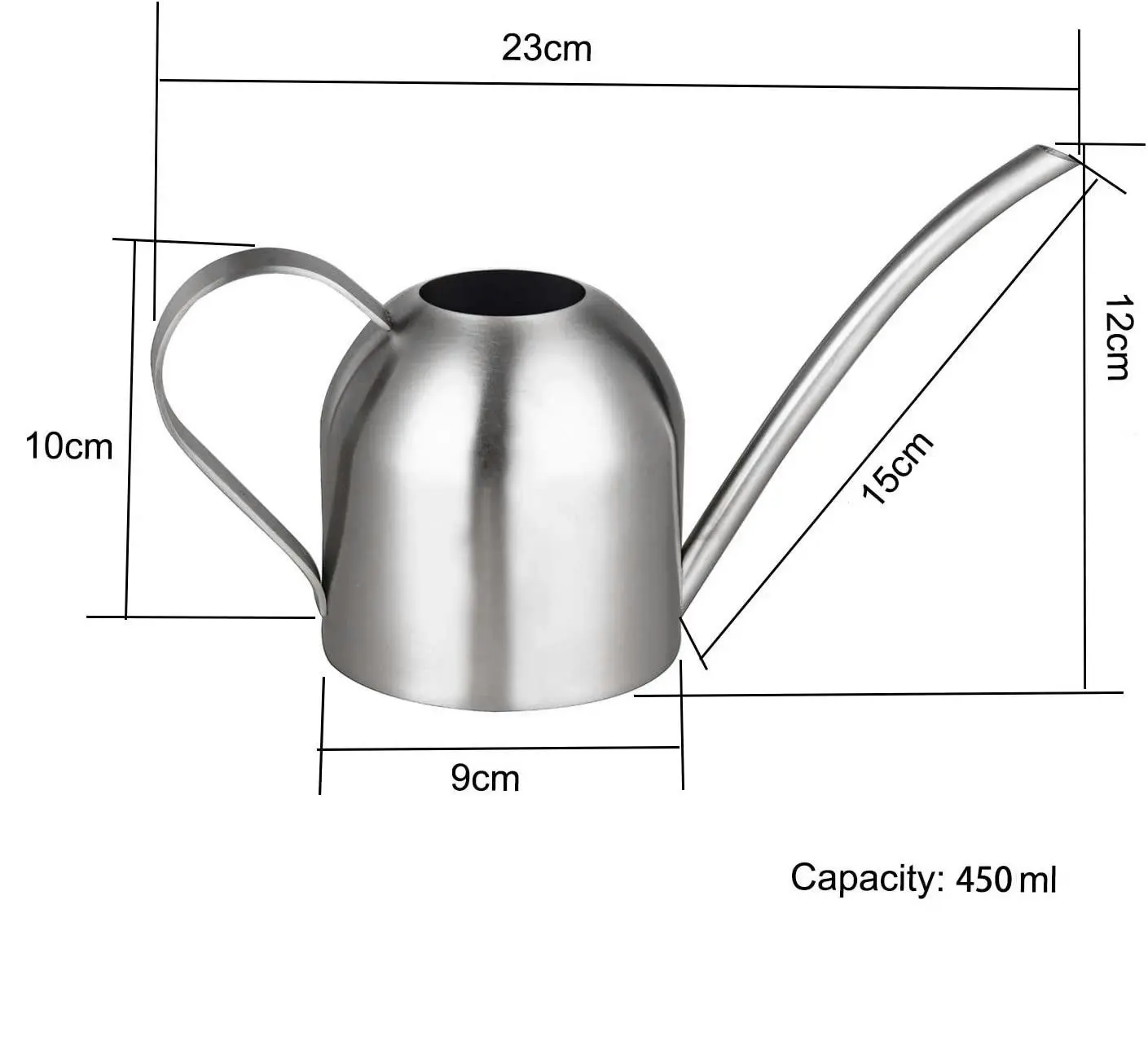 Stainless Steel Watering Can,  (450ml)