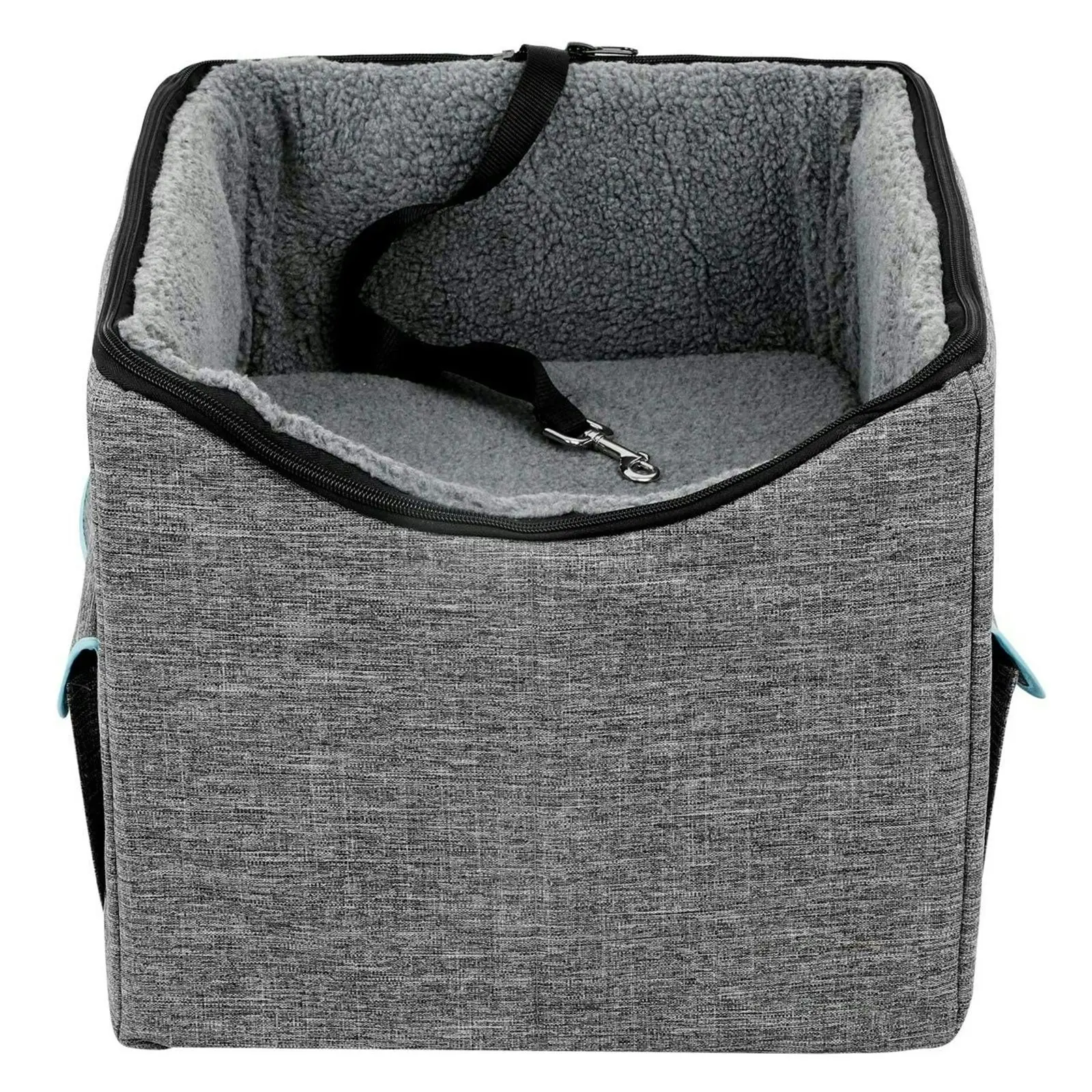 Booster Car Seat with Pet Bed  (Medium, Grey)