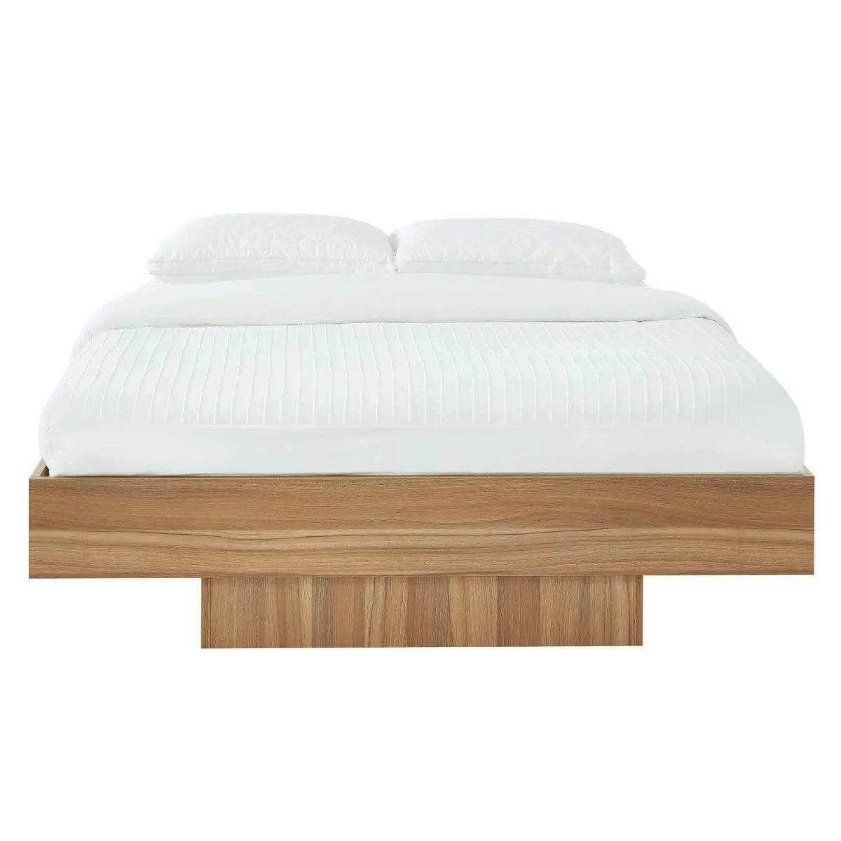 Walnut Wood Floating Bed Base