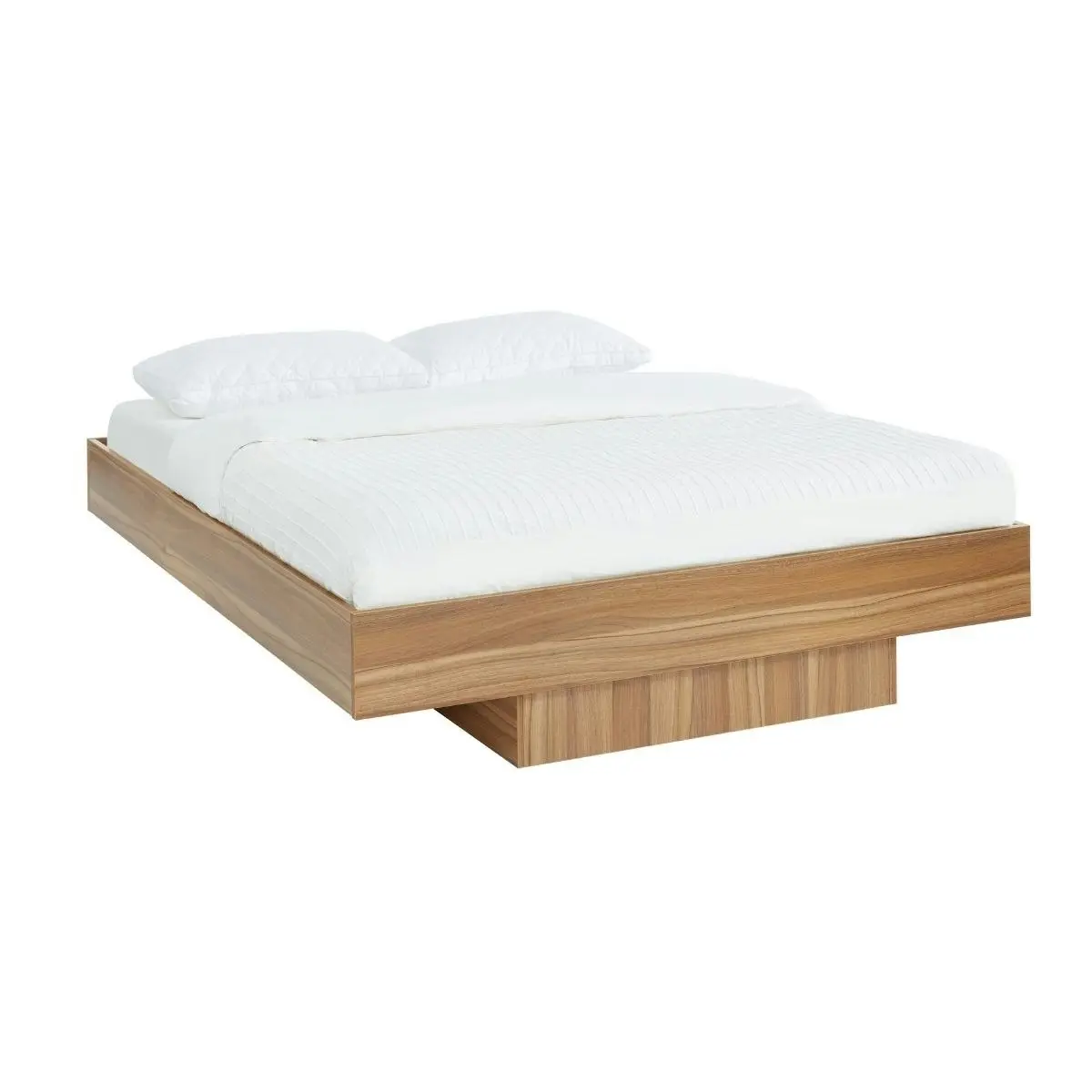 Walnut Wood Floating Bed Base