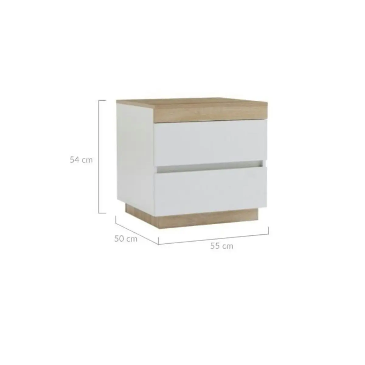 Ashley Coastal White Wooden Bedside Table