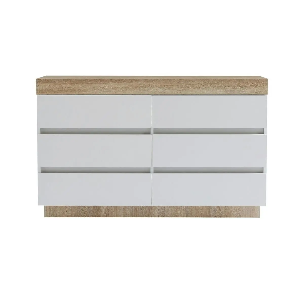 Ashley Coastal White Wooden Chest of 6 Drawers