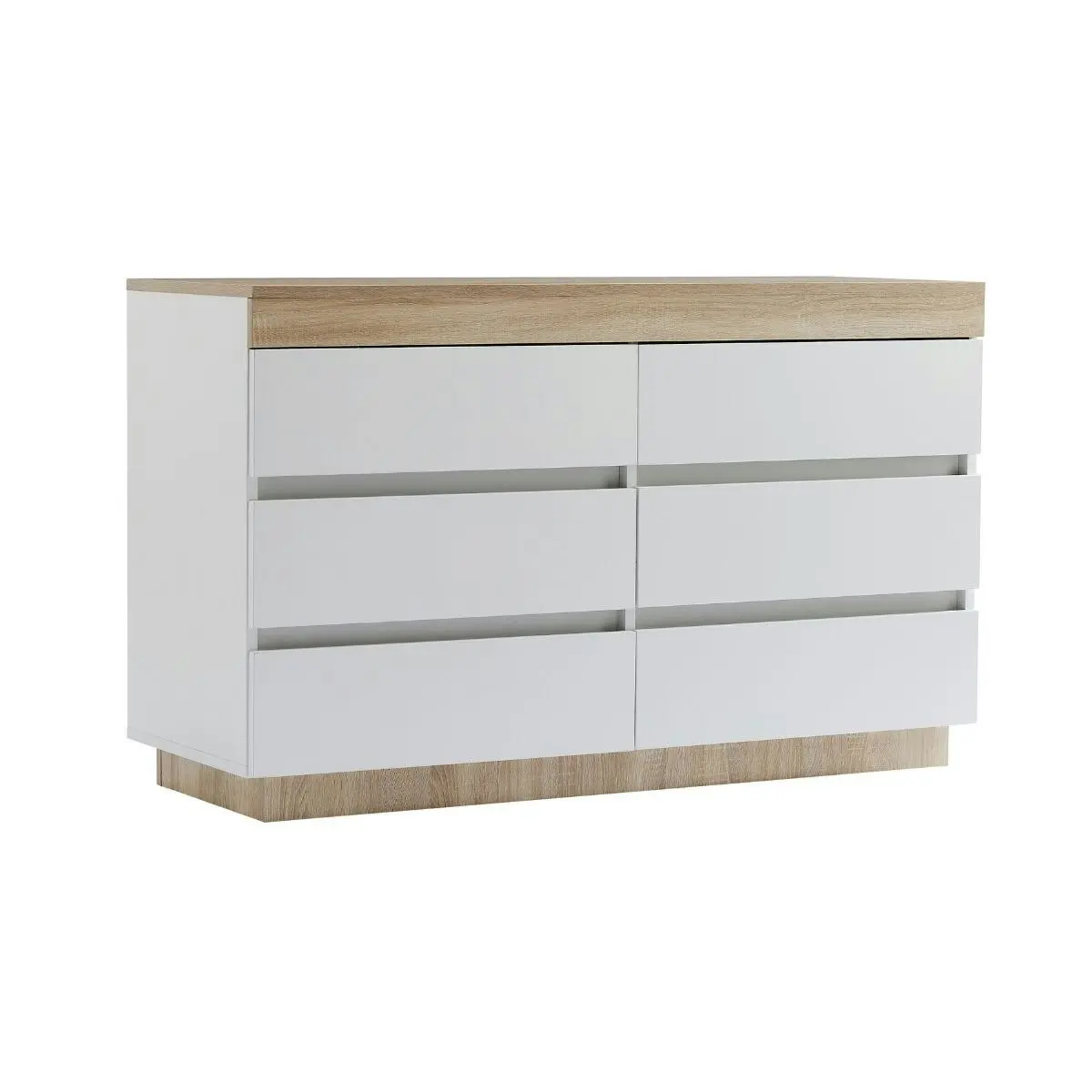 Ashley Coastal White Wooden Chest of 6 Drawers