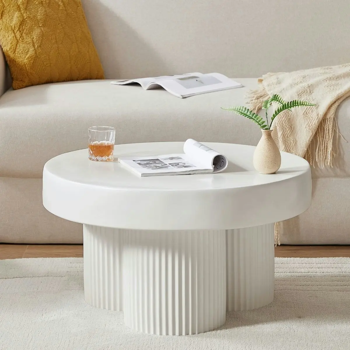 Maya Ribbed Coffee Table