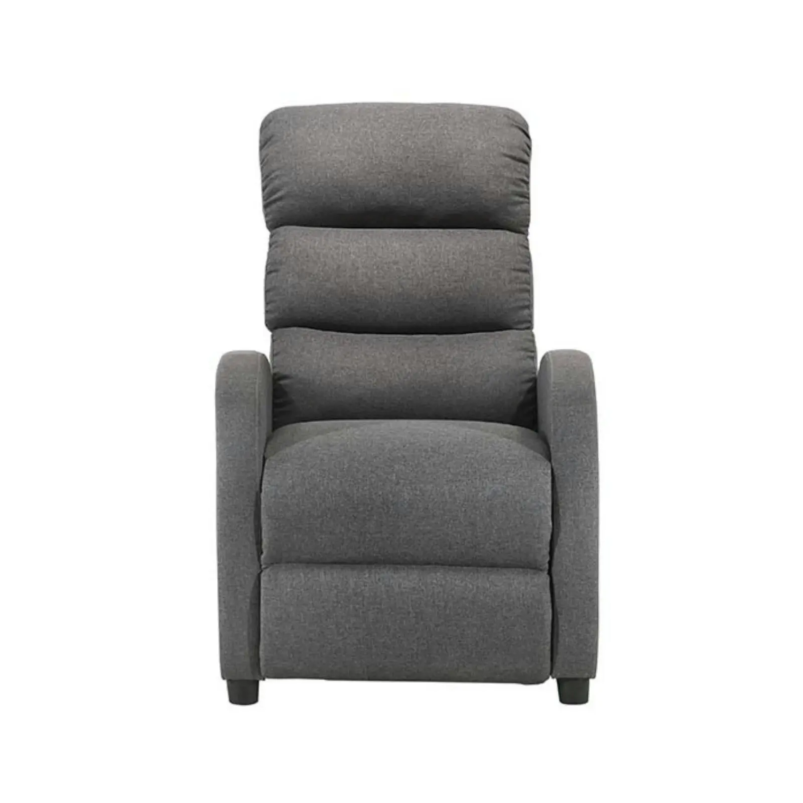 Luxury Fabric Recliner Chair Armchair Grey Sofa Lounge Couch