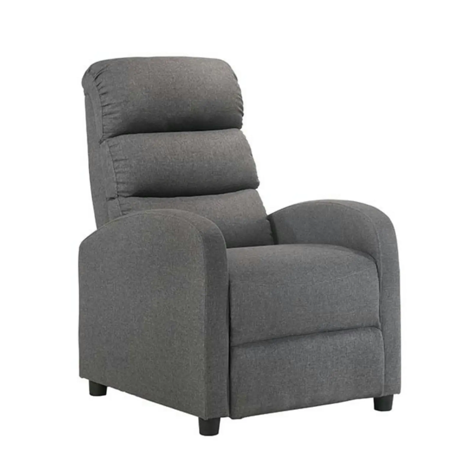 Luxury Fabric Recliner Chair Armchair Grey Sofa Lounge Couch