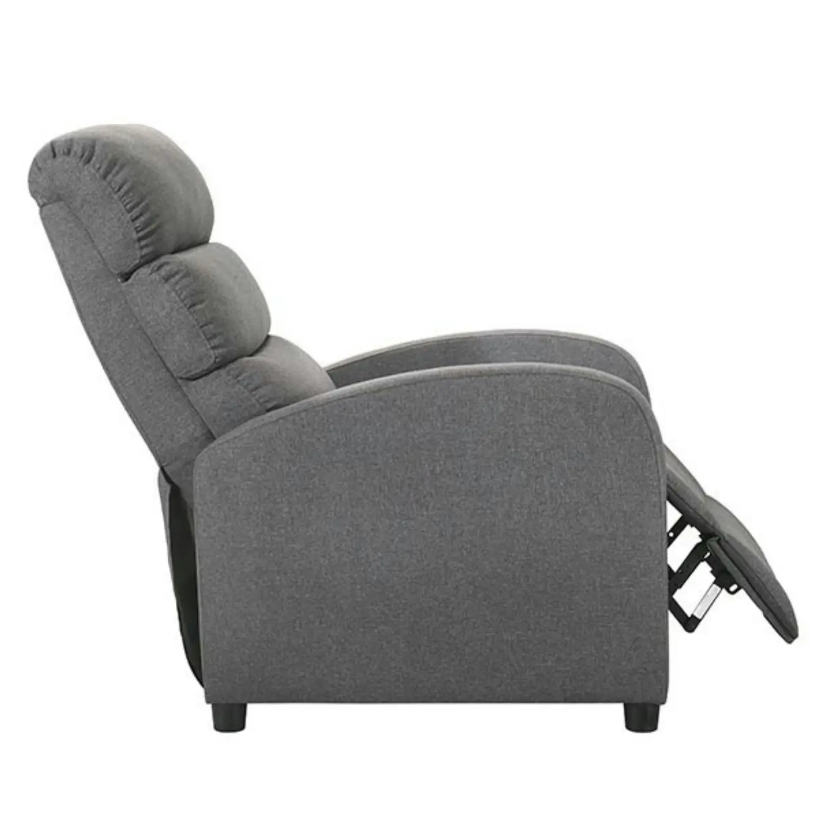 Luxury Fabric Recliner Chair Armchair Grey Sofa Lounge Couch