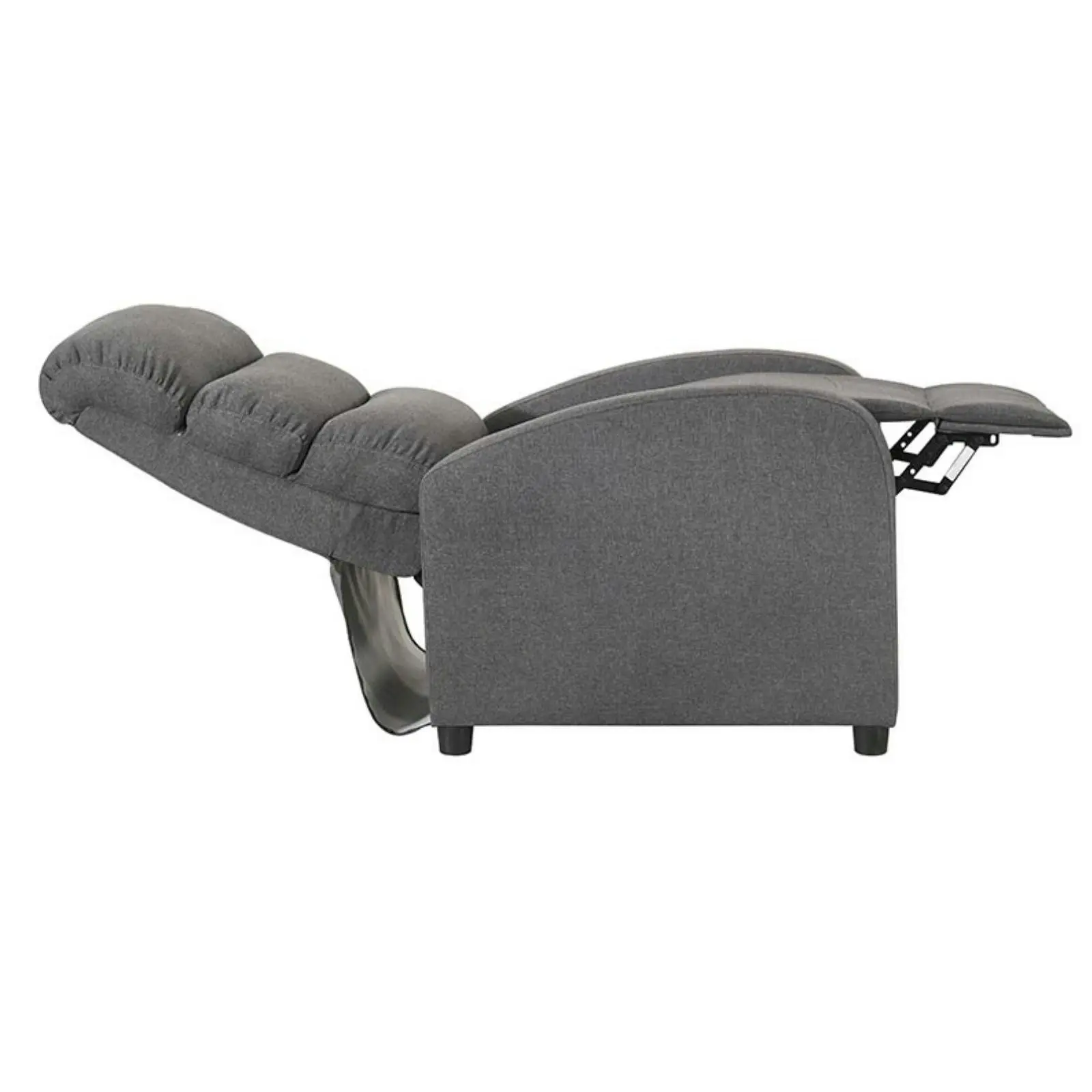 Luxury Fabric Recliner Chair Armchair Grey Sofa Lounge Couch