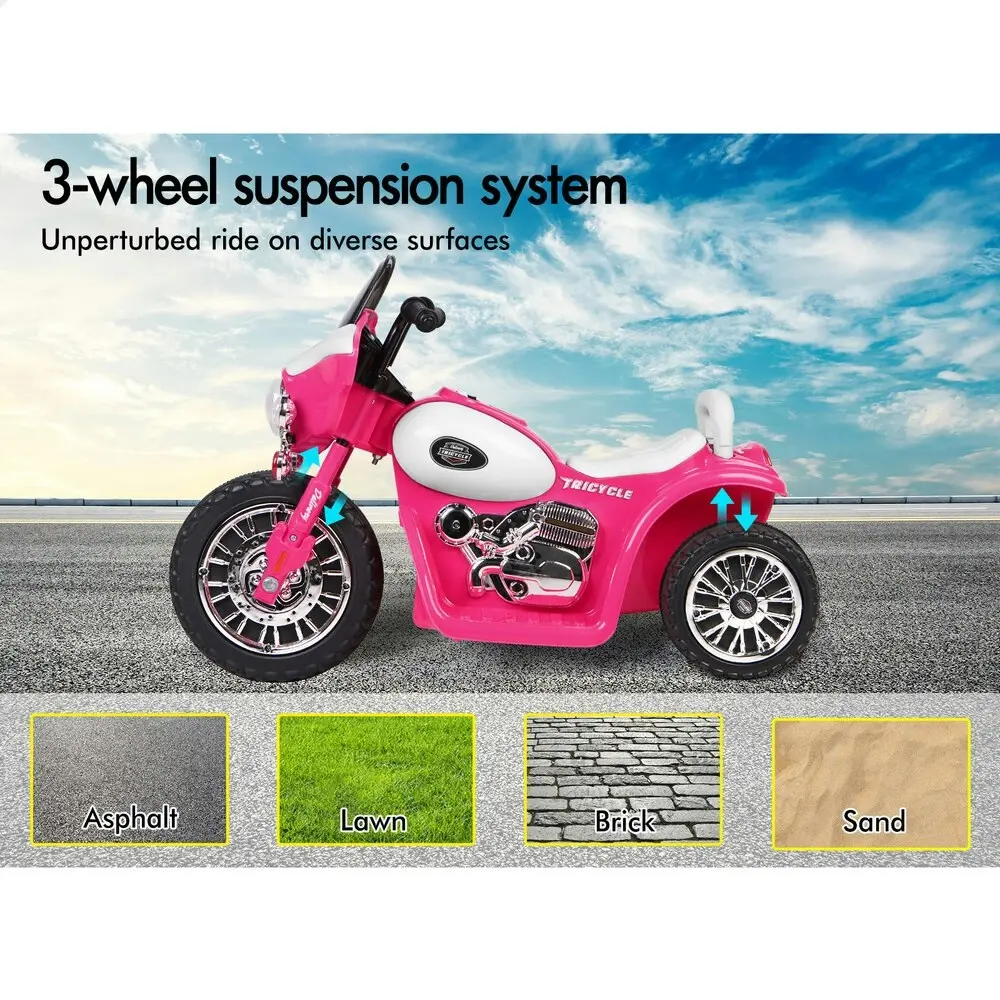 Alfordson Ride On Car Kids Electric Motorcycle 25W Motor Harley-Inspired Pink