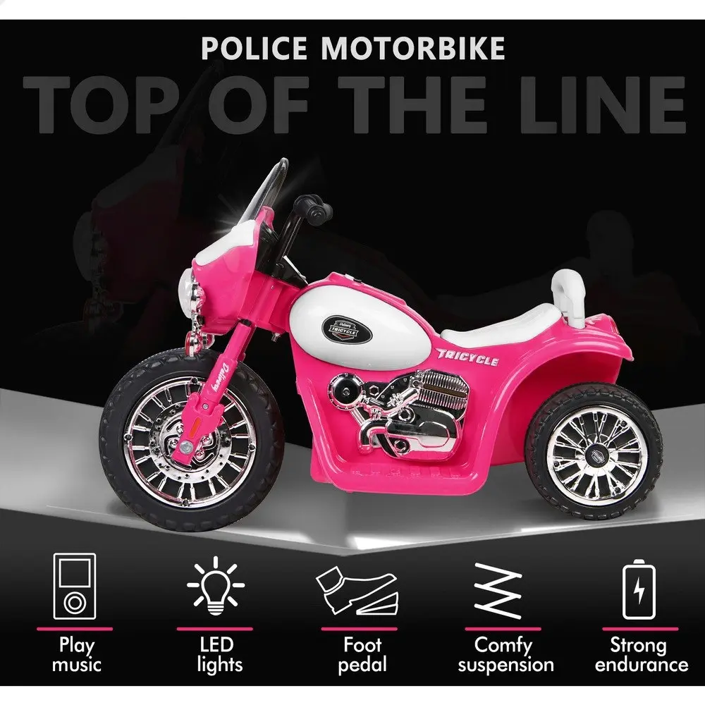 Alfordson Ride On Car Kids Electric Motorcycle 25W Motor Harley-Inspired Pink