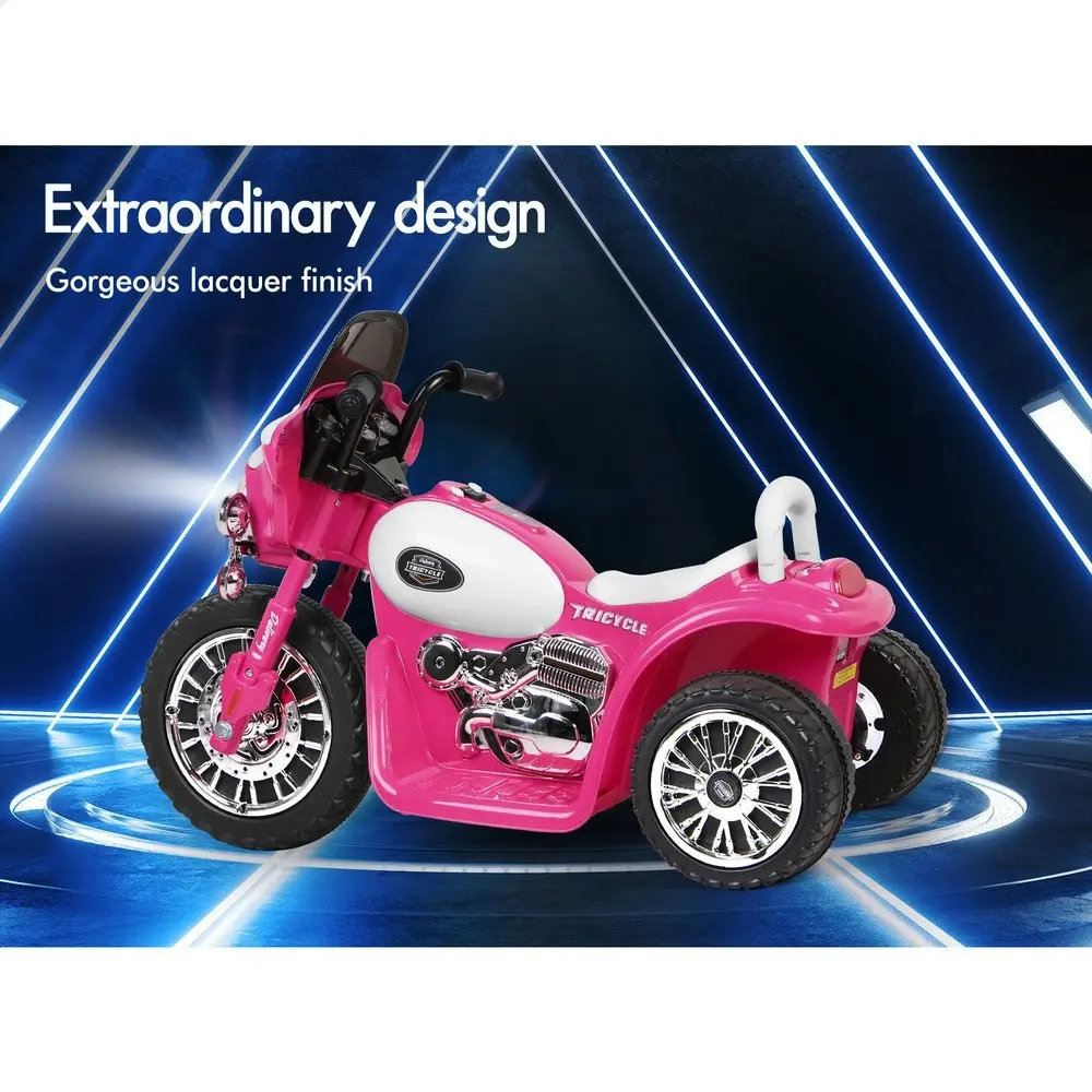 Alfordson Ride On Car Kids Electric Motorcycle 25W Motor Harley-Inspired Pink