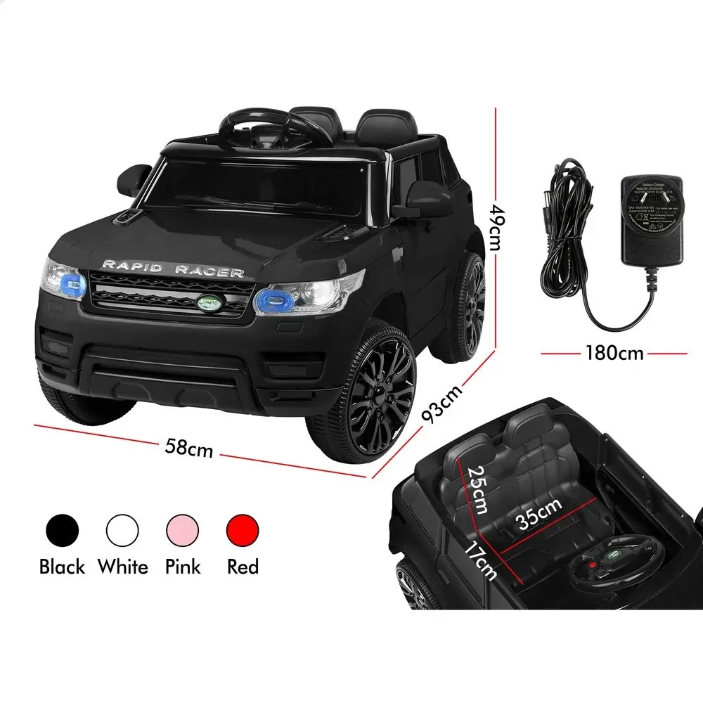 Alfordson Ride On Car Kids Remote Car Toy MP3 LED Light Black