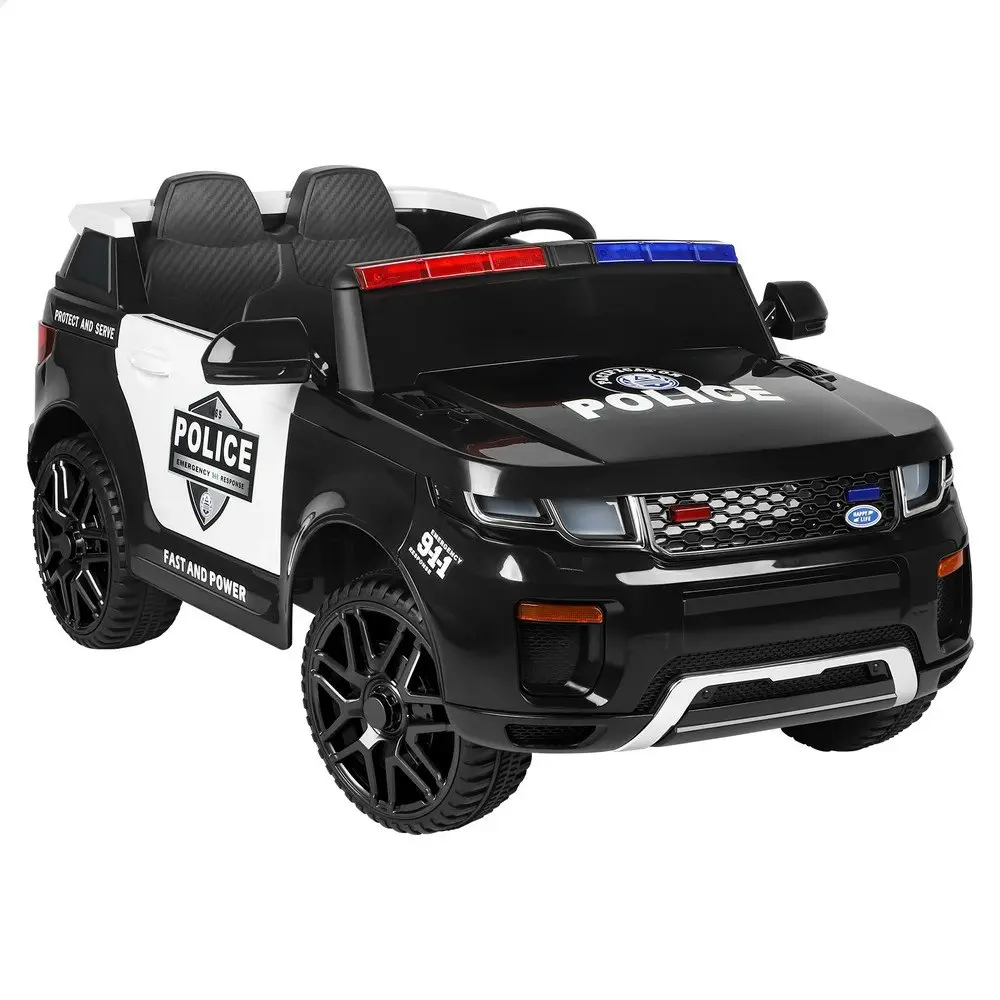 Alfordson Ride On Car Kids Police 12V Electric Toy Black